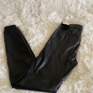 ZARA faux leather pants NWT- Small-Ankle Zipper-